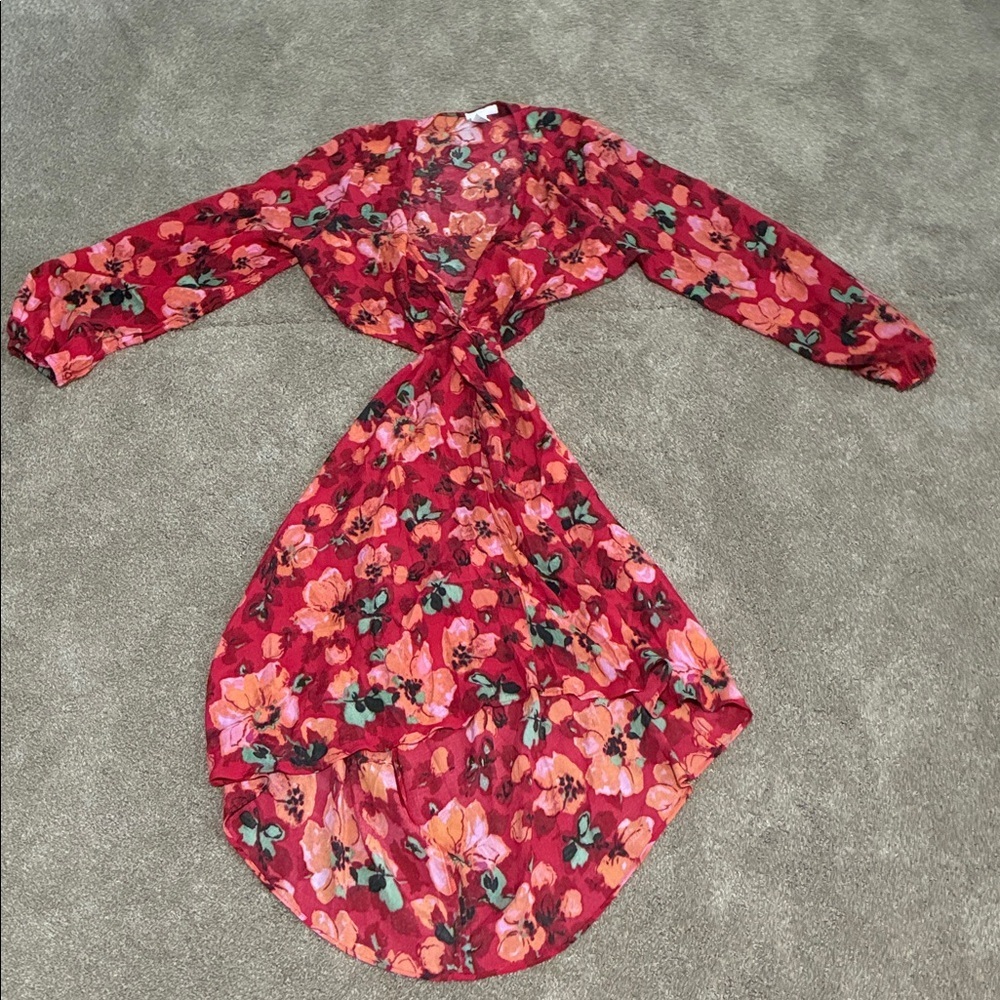 H&M Red Floral Dress